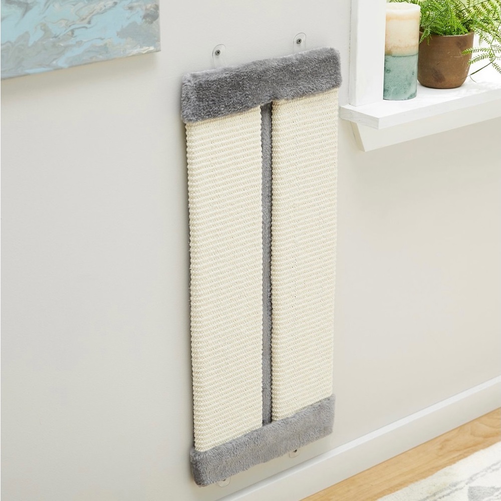 NEW Sisal Cat Kitty Scratcher Gray or Beige Wall or Corner Stretch